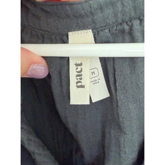 Pact Organic Cotton Coastal Double Gauze Breezy Dress Medium - Picture 6 of 6